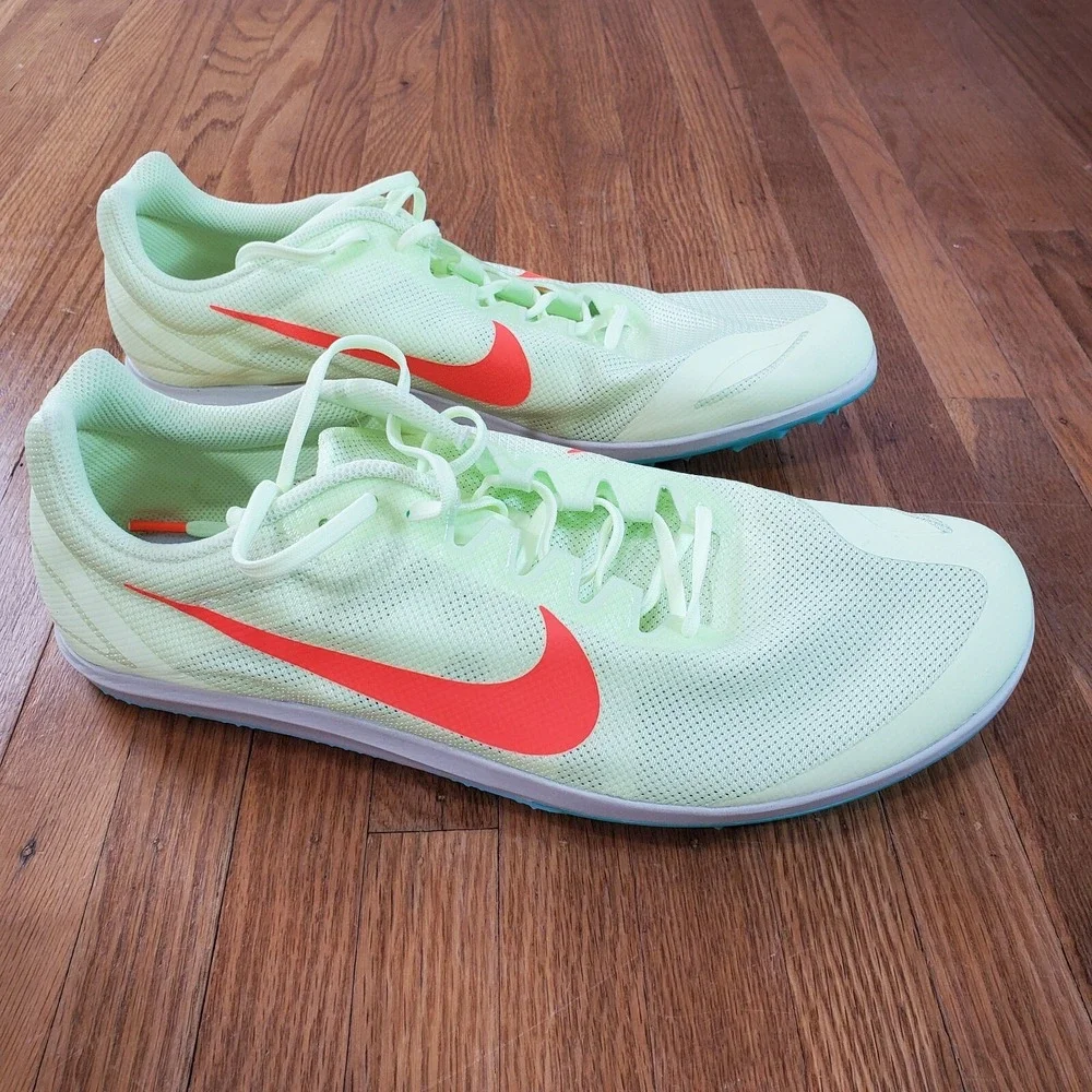 Nike Zoom Rival D 10 Mens Track Spikes Running Shoe Volt 907566-700 Sz 14